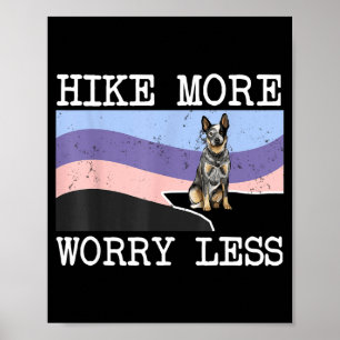 Poster chien de bétail australien faire une randonnée plu