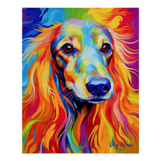 Poster Chien de chien afghan 005 - Zetton Ziana