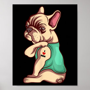 Poster Chien de Chien de France J'aime Maman Tatouage Adu