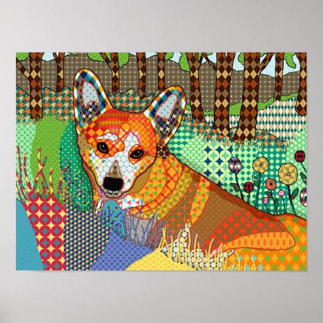 Poster Chien de Corgi 164 (Devant)