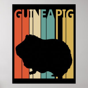 Poster Chien de Guinée Vintage drôle