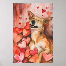 Chien de la Journée des Valentines