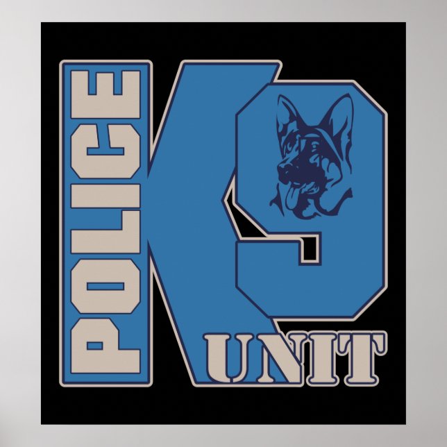 Poster Chien de l'unité K9 de la police (Devant)