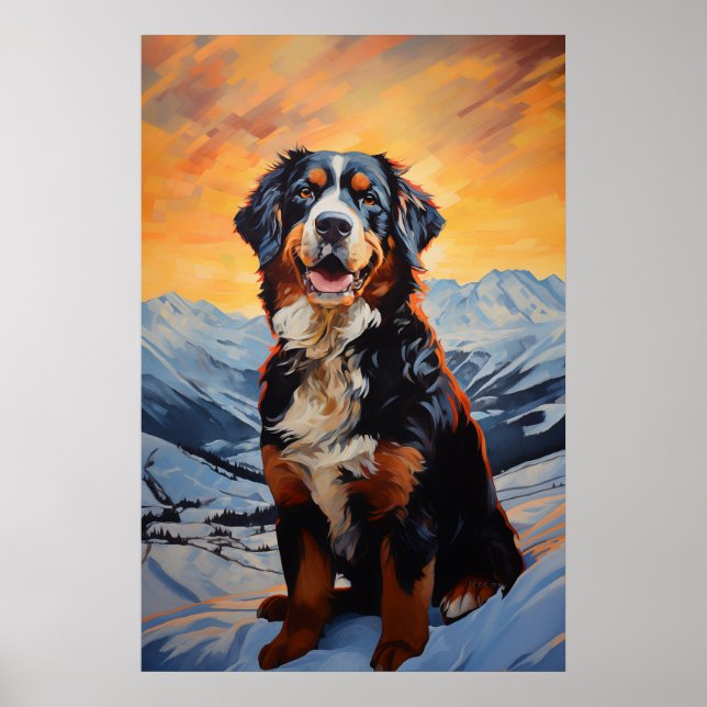 Poster Chien de montagne bernois (Devant)