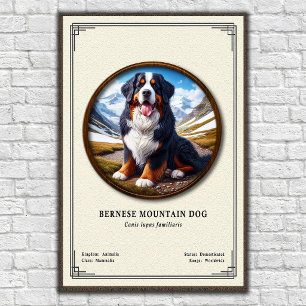 Poster Chien de montagne bernois Série de zoologie