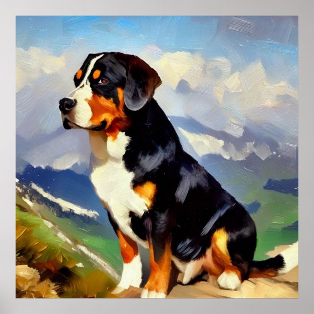 Poster Chien de montagne suisse (Devant)