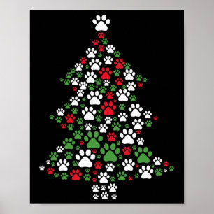 Poster Chien de Noël Empreinte de patte Chien de Noël Chi