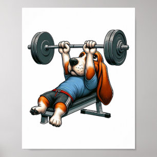 Poster Chien de pari Musculation Salle de sport Fitness T