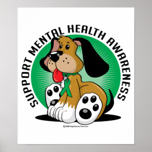 Poster Chien de santé mentale