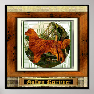 Poster Chien de sport Golden Retriever