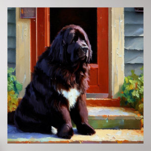 Poster Chien de Terre-Neuve