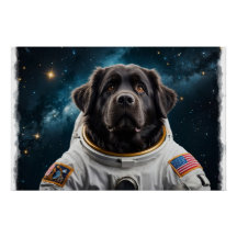 Chien de Terre-Neuve dans l'espace