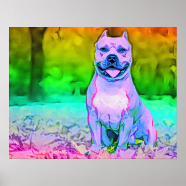 Poster Chien de Terrier, un chien américain à la broche (Devant)