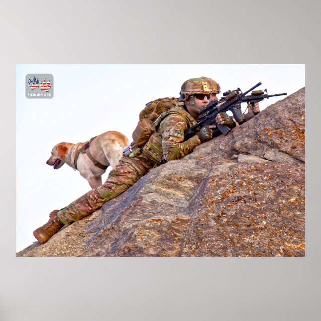 POSTER CHIEN DE TRAVAIL MILITAIRE AMÉRICAIN (Devant)