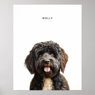 Poster Chien d'eau portugais imprimé personnalisé