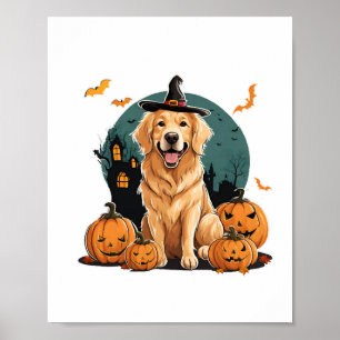 Poster chien en halloween drôle