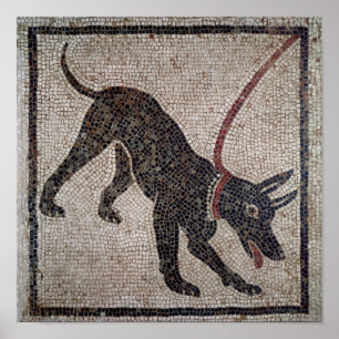 Poster Chien en laisse, de Pompéi
