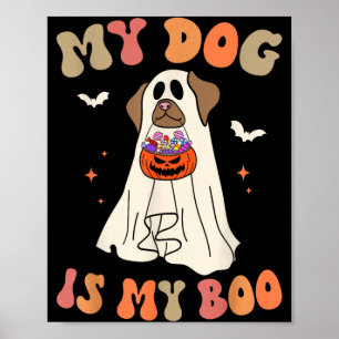 Poster Chien est Boo Fantôme Épouvantable Halloween Amour