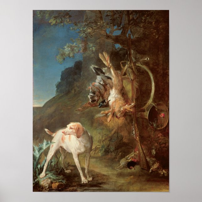 Poster Chien et jeu, 1730 (Devant)