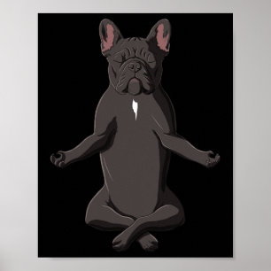 Poster Chien Français Chien de Yoga