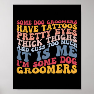 Poster Chien Groomers Tatouages Yeux Cuisse Cuss Tatouage