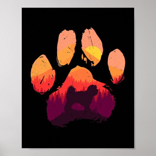 Poster Chien Maltese Paw Maltese Shih Tzu Chien Maman Pap (Devant)