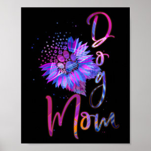 Poster Chien Maman Empreintes de pattes Tie Tie Tie Tee N