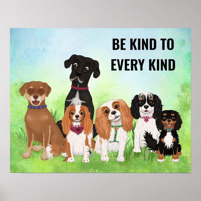 Poster Chien mignon personnalisé (Devant)