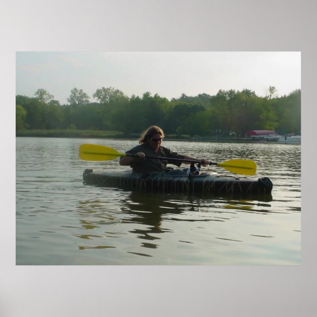 Poster Chien Paddler (Devant)