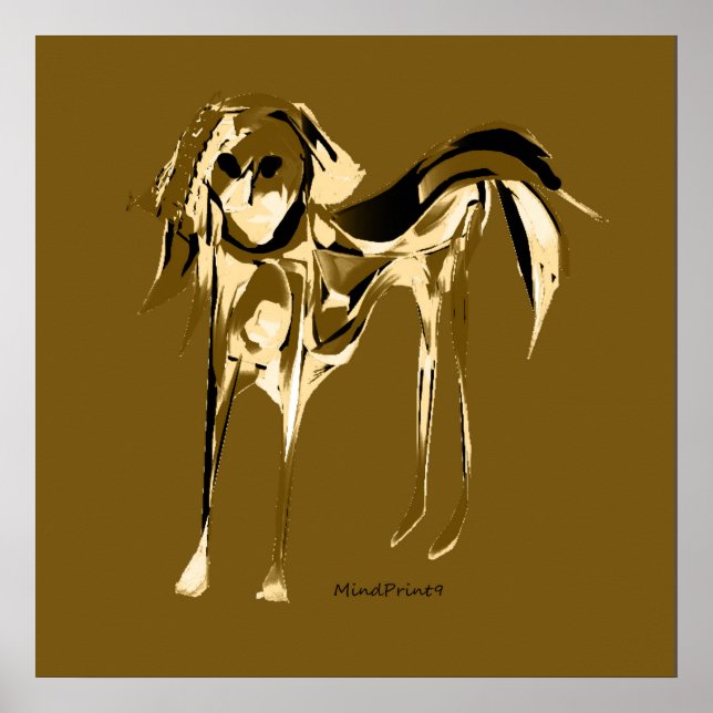 Poster Chien peint (Devant)