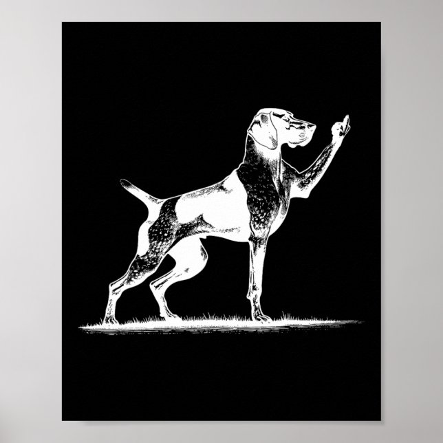Poster Chien Pointer Rudoyé Trou de Chien Pointer Alleman (Devant)