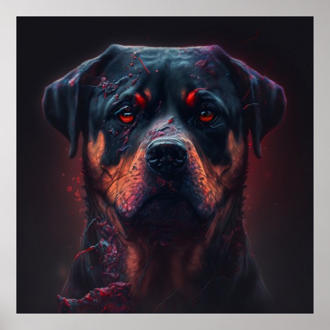 Poster chien rottweiler (Front)