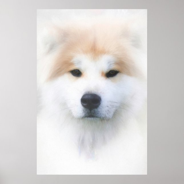 POSTER CHIEN SAMOYEN "ROI DE NEIGE" (Devant)