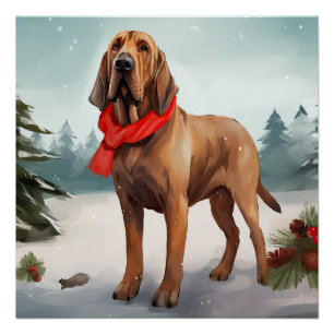 Poster Chien sanglant à Noël de neige