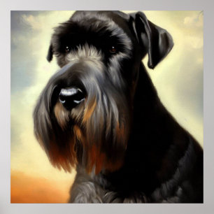 Poster Chien Schnauzer géant