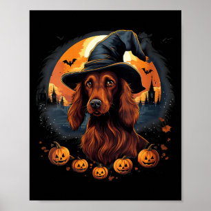 Poster Chien Setter Irlandais Surnaturel Sorcière Hallowe