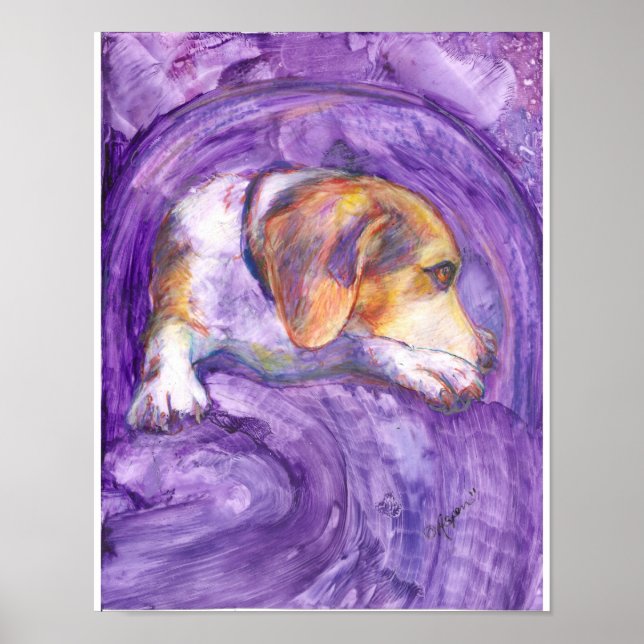 Poster Chien Sparky : La Coupe Pensive (Devant)