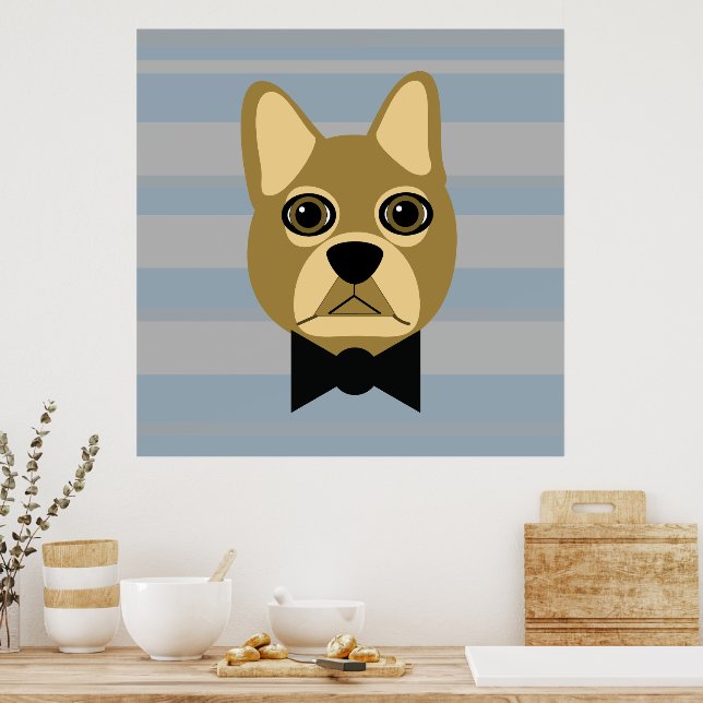 Poster Chien-taureau Brown, Grilles (Cuisine)