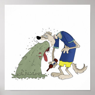 Poster Chien vomant
