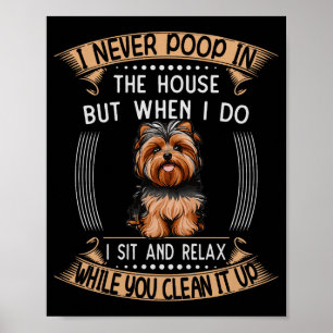 Poster Chien Yorkie O Trucs Papa Animal Prix Yorkieo Chio