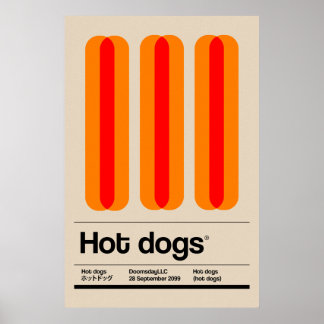 Poster Chiens chauds