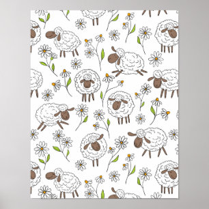 Poster Chiens de comptage sur blanc