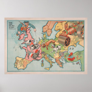 Poster Chiens de guerre vintages (1914)