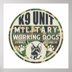 Poster Chiens d'utilité militaires de l'unité K9