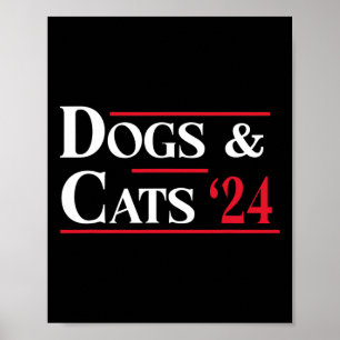 Poster Chiens Et Chats 2024 Ils mangent Les Chiens