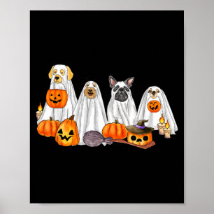 Poster Chiens fantômes d'Halloween _ Excès de cutesse d'H
