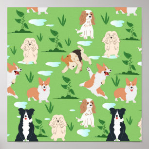 Poster Chiens Gribouillis