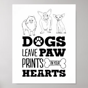 Poster Chiens Laisser des Empreintes de pattes sur votre 