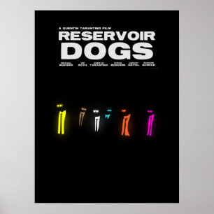Poster Chiens Réservoir Quentin Tarantino Minimaliste noi