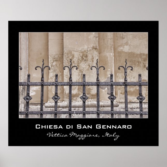 Poster Chiesa di San Gennaro, Praiano, Côte amalfitaine (Devant)